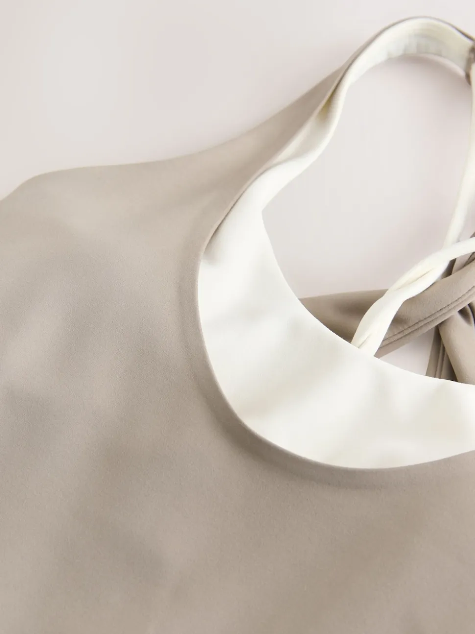 self. Stone Twist Back Crop Top
