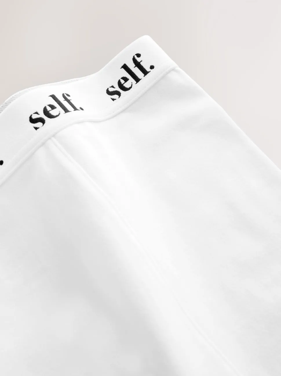 self. White Short Logo Knickers