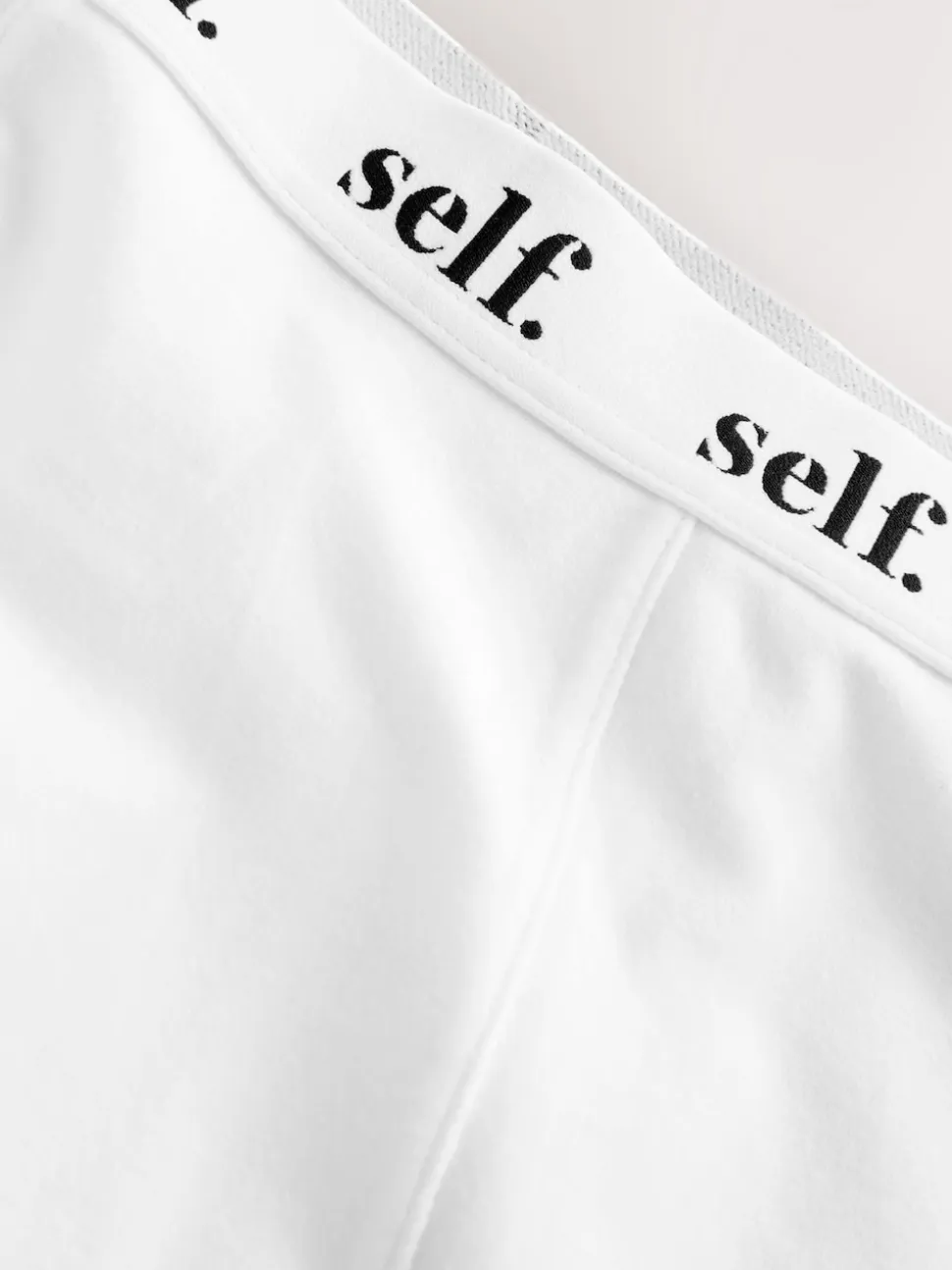 self. White Short Logo Knickers