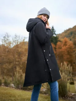 Seraphine Black 3 in 1 Maternity & Babywearing Parka with Borg Lining