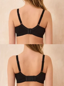 Seraphine Black Bamboo Soft Seamless Maternity & Nursing Bra 2 Pack