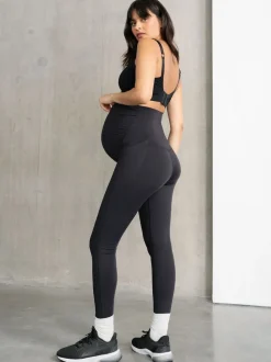 Seraphine Black Bump & Back Support Maternity Black Leggings