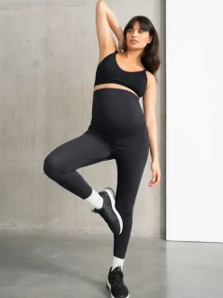 Seraphine Black Bump & Back Support Maternity Black Leggings