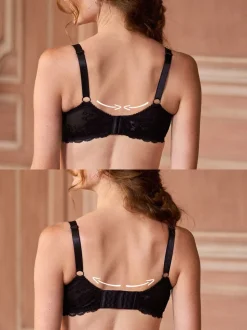 Seraphine Black Lace Maternity & Nursing Bra