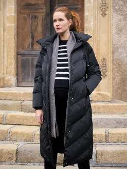 Seraphine Black Long 3-In-1 Maternity & Babywearing Puffa Coat