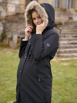 Seraphine Black Premium 3 in 1 Maternity Babywearing Parka