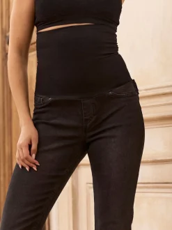 Seraphine Black Premium Organic Post Maternity Support Jeans