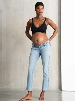 Seraphine Blue Premium Organic Underbump Maternity Slim-Fit Jeans