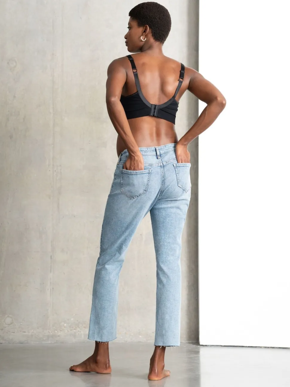 Seraphine Blue Premium Organic Underbump Maternity Slim-Fit Jeans