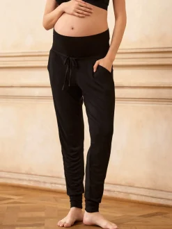 Seraphine Charcoal Grey & Black Maternity Loungewear Trousers 2 Pack