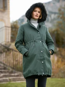 Seraphine Green Premium Sub-Zero Down Filled 3-In-1 Maternity & Babywearing Parka