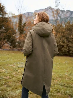 Seraphine Khaki 3 in 1 Maternity & Babywearing Parka with Borg Lining