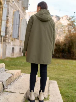 Seraphine Khaki Maternity & Babywearing Versatile Coat with Separate Inner Quilted