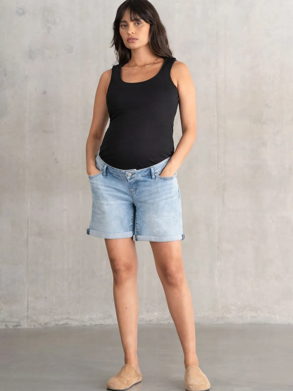Seraphine Maternity Blue Denim Shorts