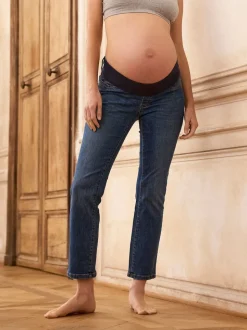 Seraphine Mid Blue Wash Premium Organic Underbump Maternity Slim-Fit Jeans