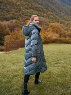 Seraphine Pewter Grey Long 3-In-1 Maternity & Babywearing Puffa Coat