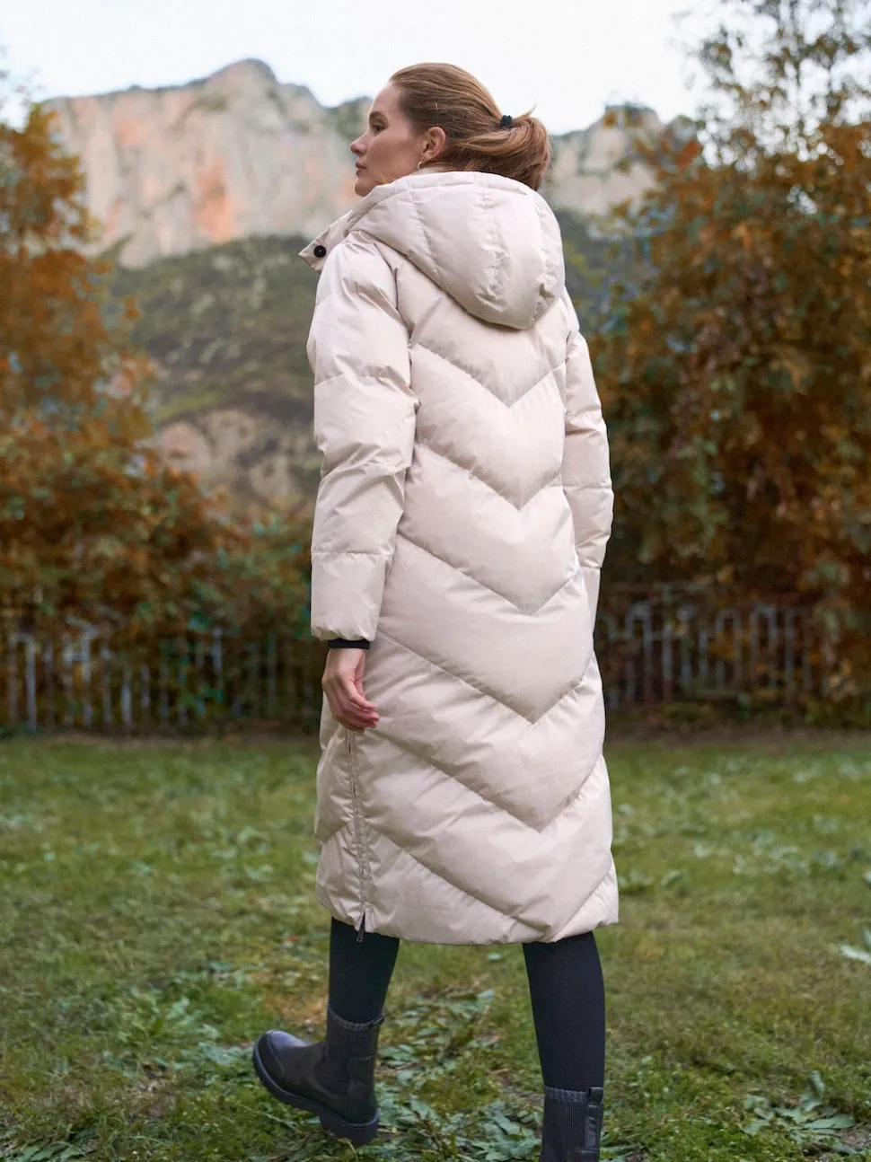 Seraphine Taupe Grey Long 3-In-1 Maternity & Babywearing Puffa Coat