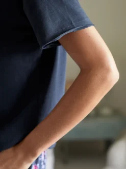 Shabby Chic by Rachel Ashwell® Navy Short Sleeve Jersey Pyjamas