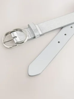 Silver Crackle Regular PU Belt