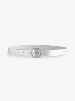 Silver Regular Metallic Belt