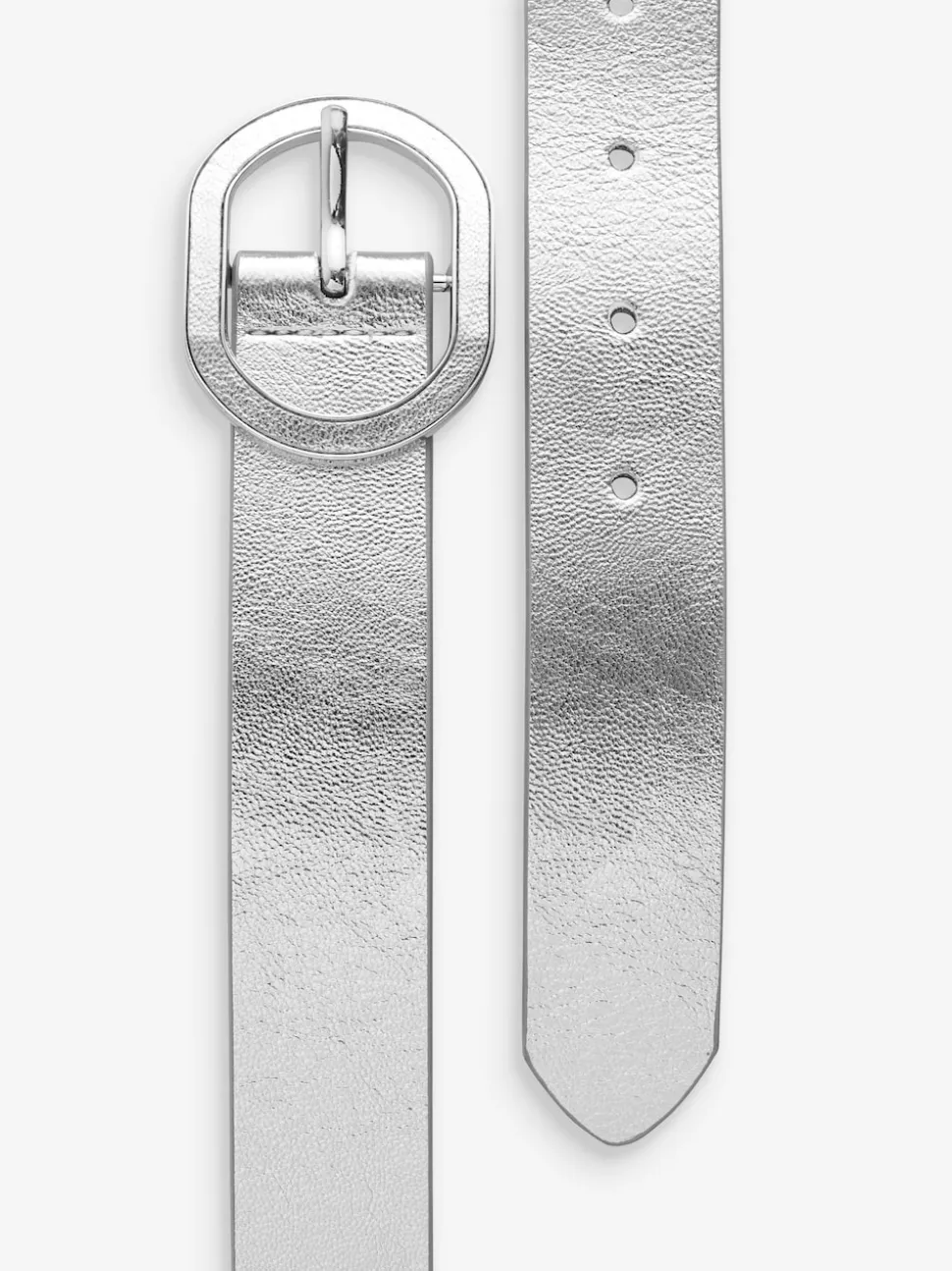 Silver Regular Metallic Belt