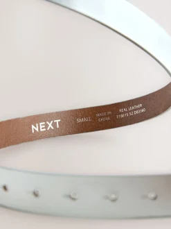 Silver Regular Statement Buckle Leather Belt
