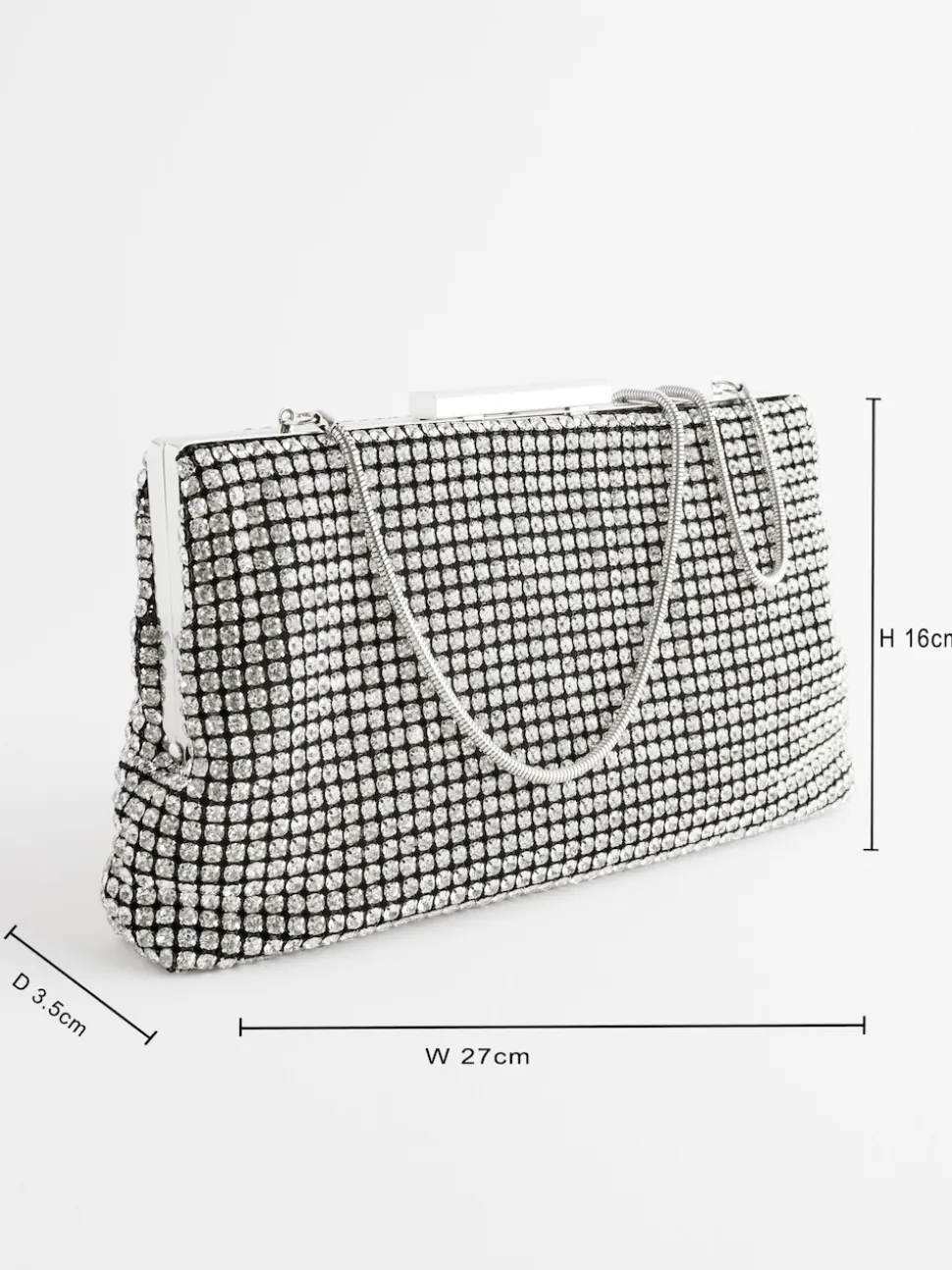 Silver Sparkle Clutch Bag