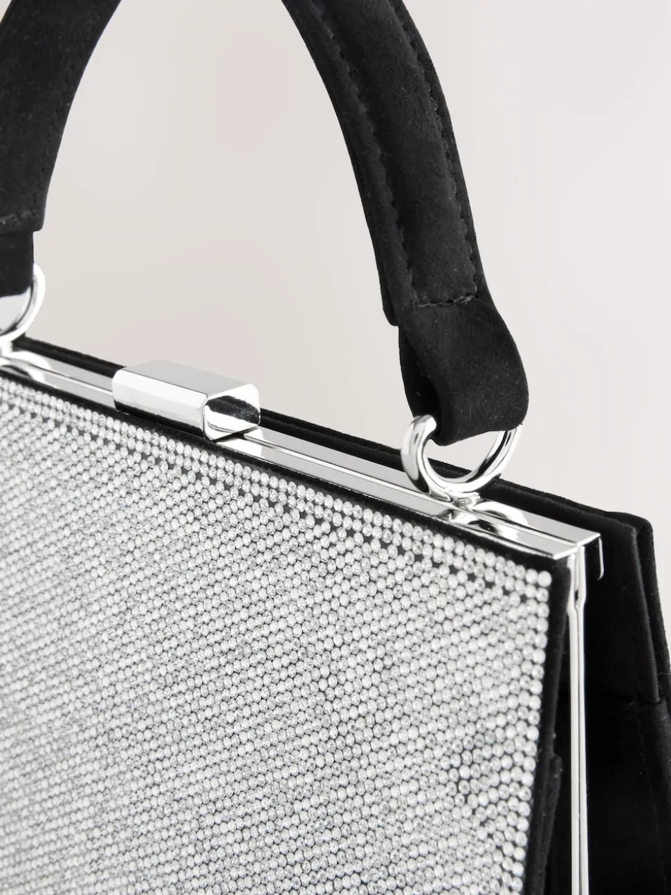 Silver Sparkle Hand Held Bag