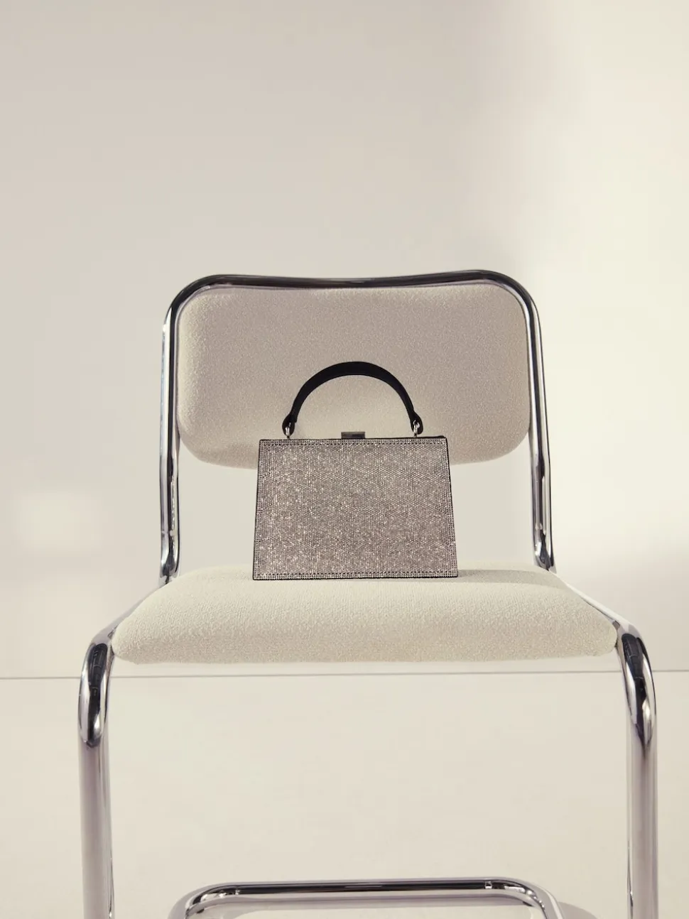 Silver Sparkle Hand Held Bag