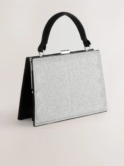 Silver Sparkle Hand Held Bag