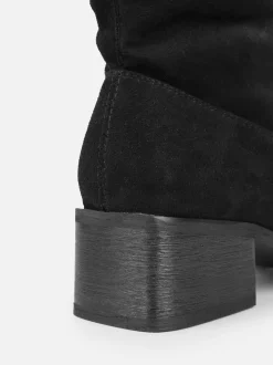 Simmi London Black Xander Knee High Heeled Stretch Boots