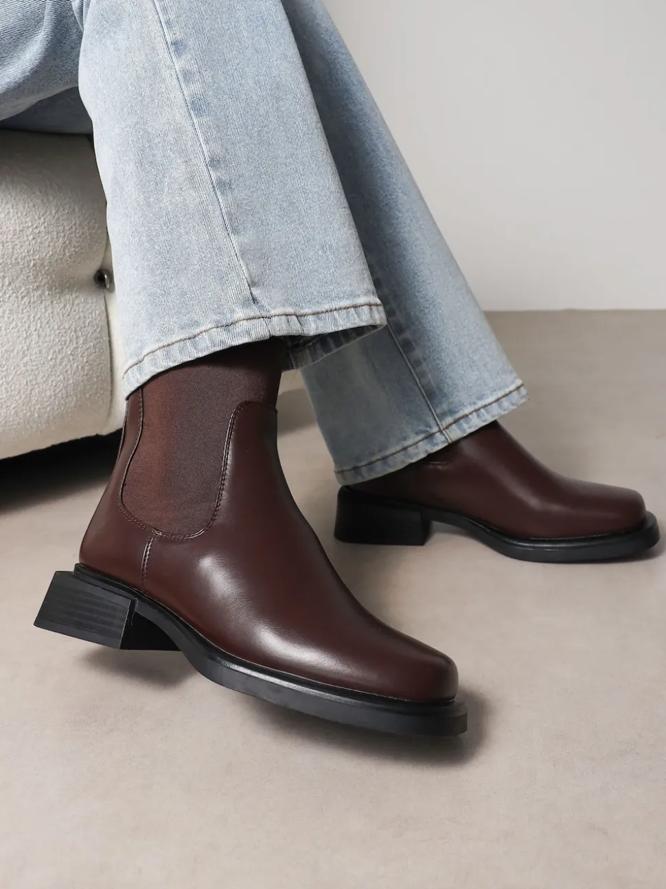 Simmi London Brown Dorres Chelsea Ankle Boots