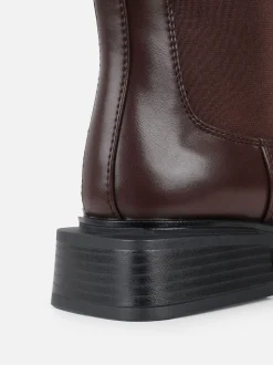 Simmi London Brown Dorres Chelsea Ankle Boots