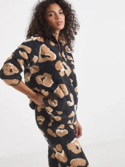 Simply Be Animal Fleece Twosie Set