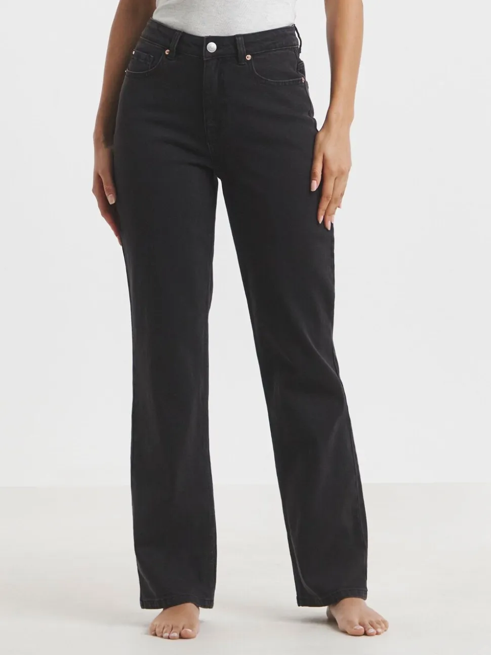Simply Be Black 99/1 Relaxed Straight Leg Jeans