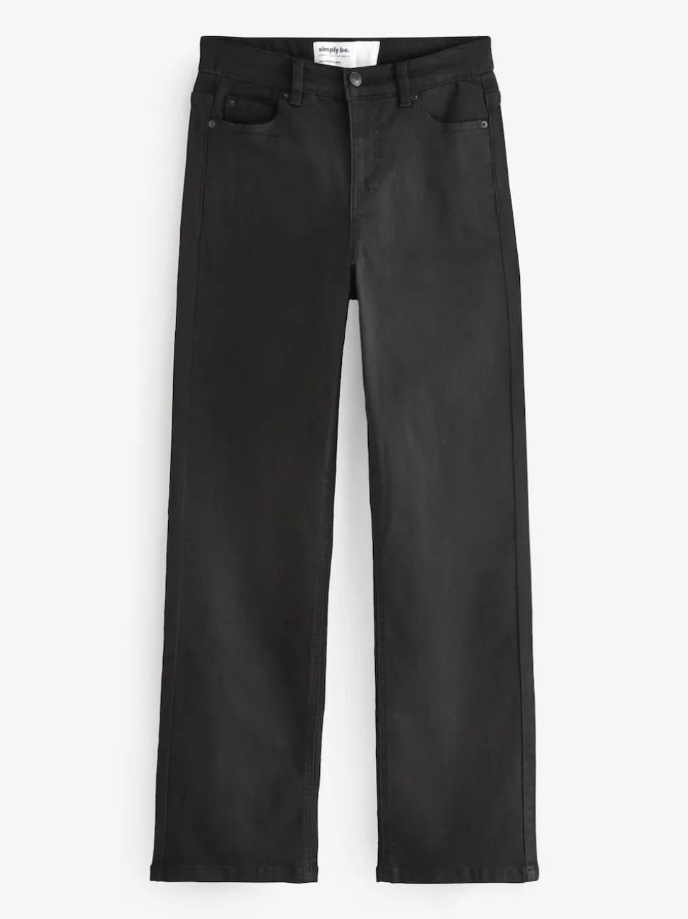 Simply Be Black 24/7 Straight Leg Jeans