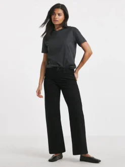 Simply Be Black 24/7 Wide Leg Jeans