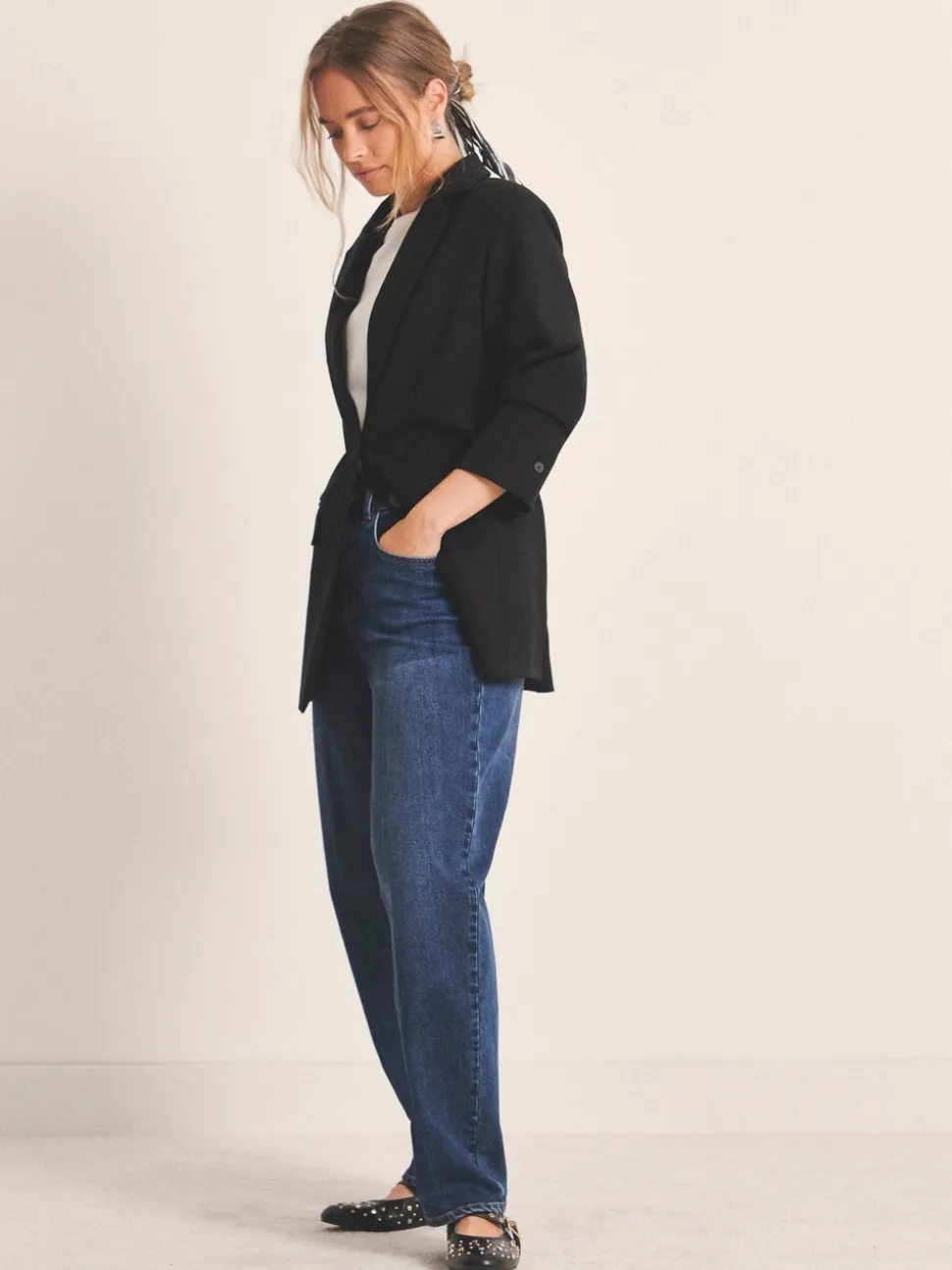 Simply Be Black Cinched Blazer
