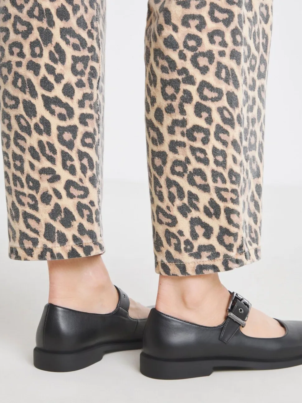 Simply Be Black Extra Wide Fit Square Toe Flat Mary Jane Shoes