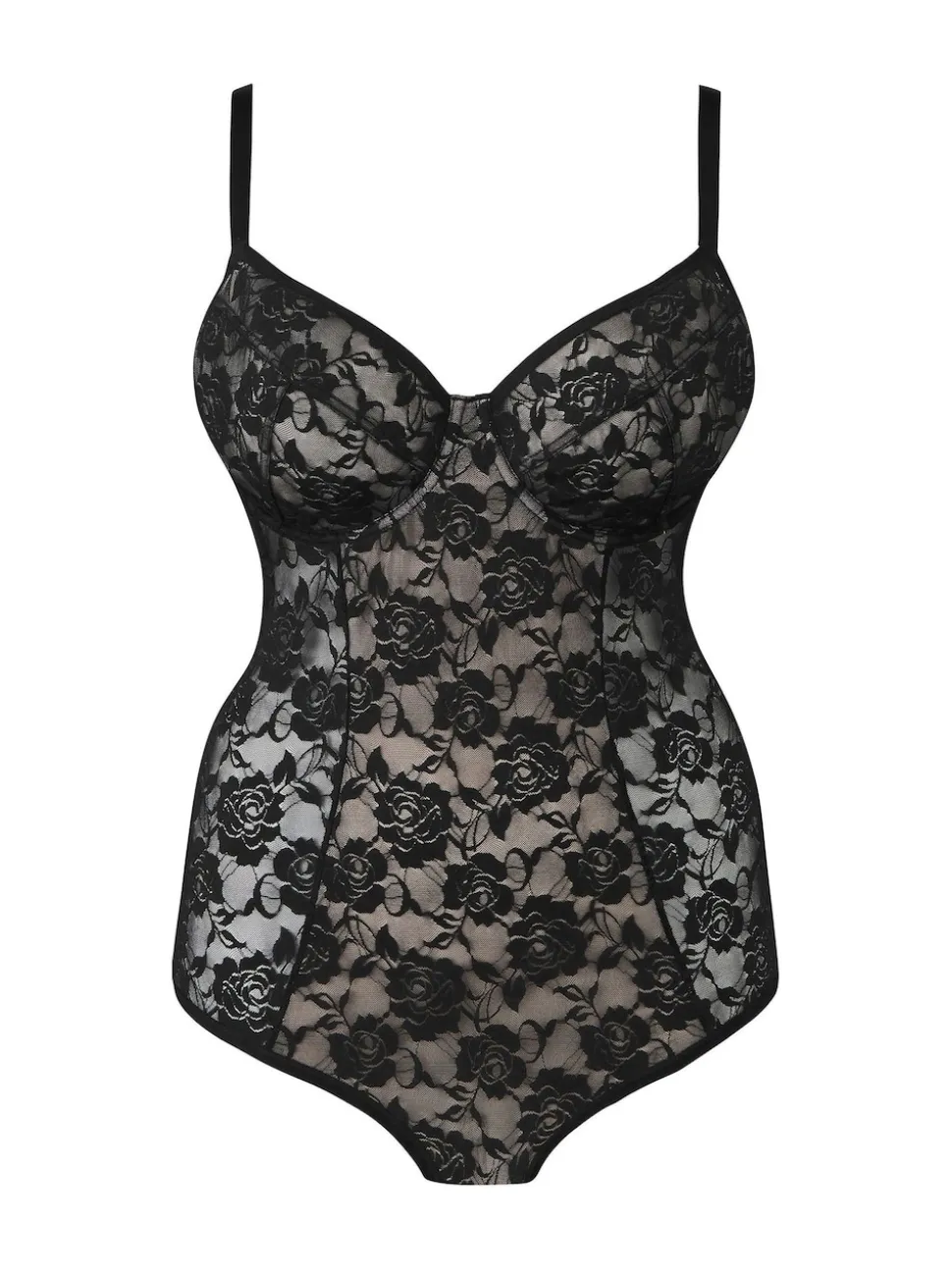 Simply Be Black Magisculpt Light Control Black Lace Bodyshaper
