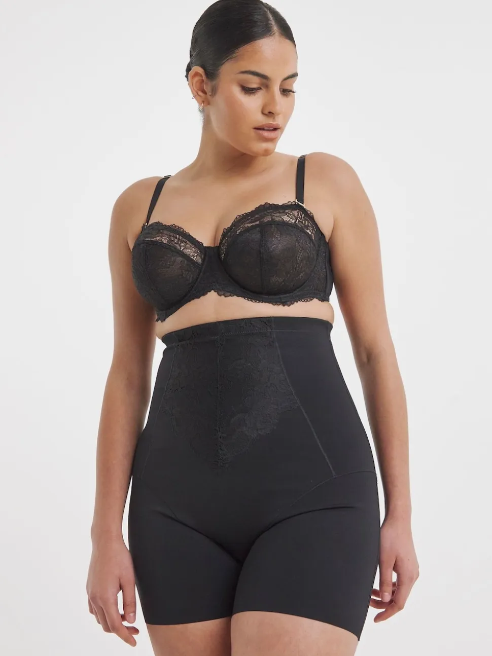 Simply Be Black Magisculpt Ella Lace Thighshaper Frim Control Shapewear & solutions