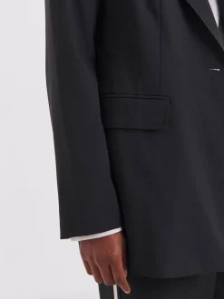 Simply Be Black Oversized Single Breasted Blazer