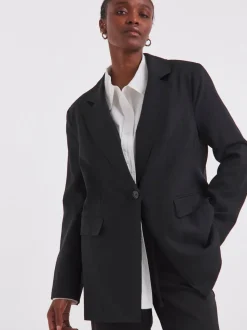 Simply Be Black Oversized Single Breasted Blazer
