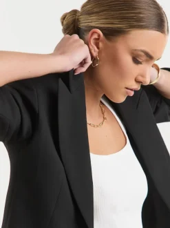 Simply Be Black Oversized Cropped Blazer