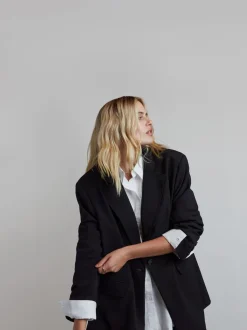 Simply Be Black Oversized Single Breasted Blazer