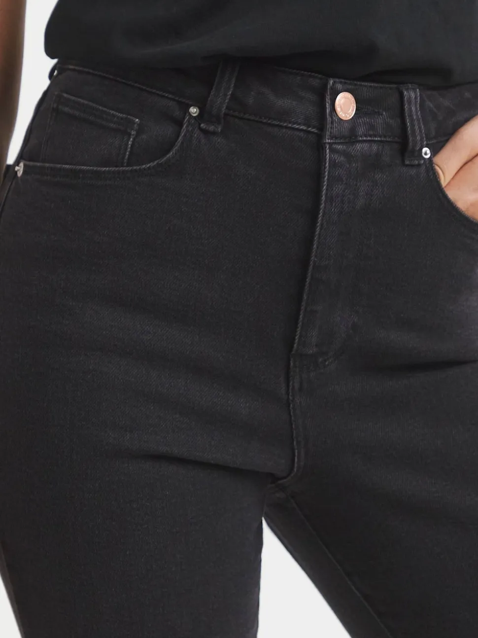 Simply Be Black Slim Mom Jeans