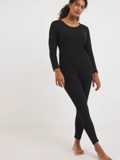 Simply Be Black Thermal Leggings 2 Pack