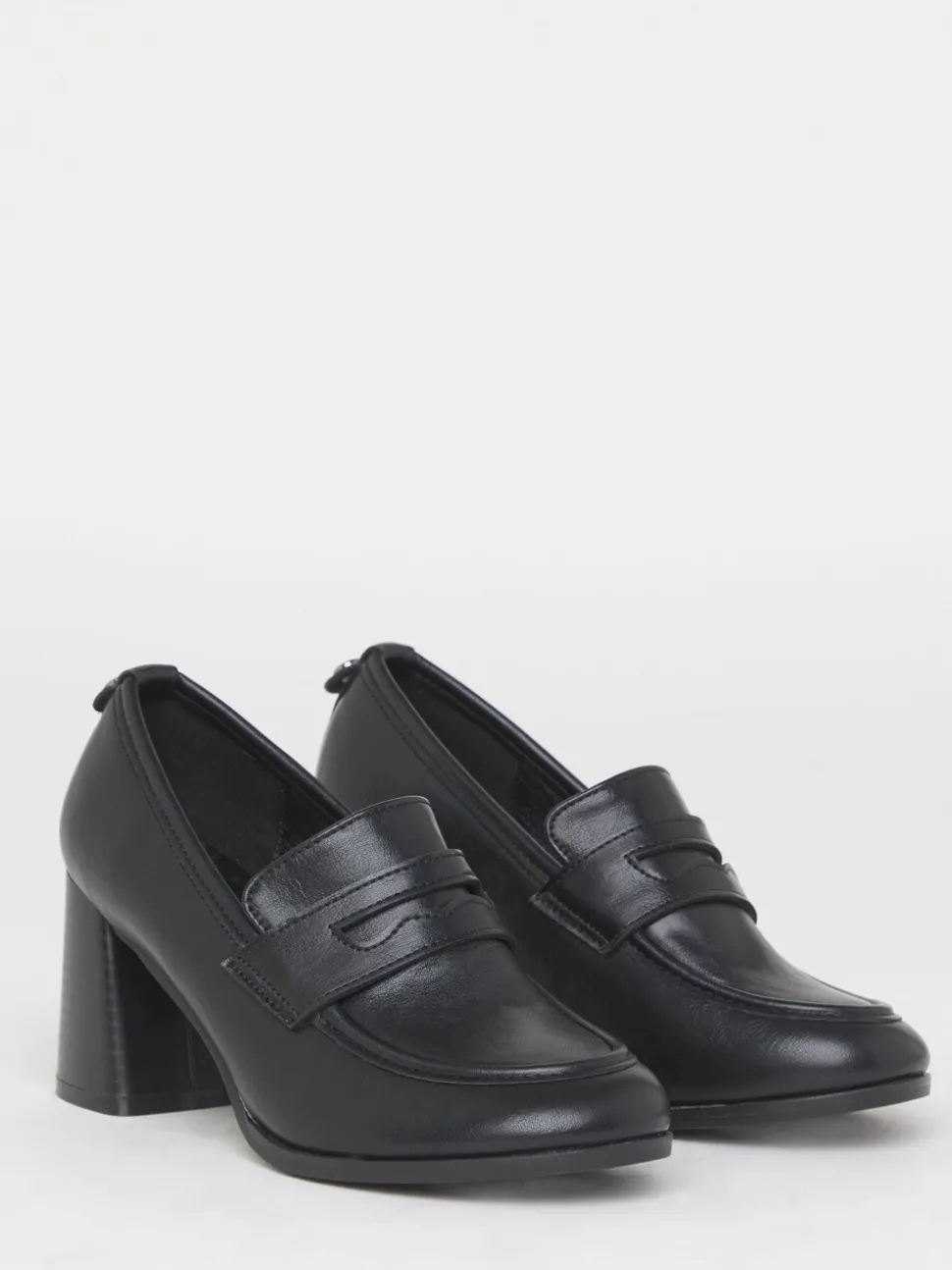 Simply Be Black Wide Fit Vintage Loafer On Platform Heel