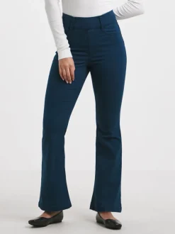 Simply Be Blue Flared Pull On Jeggings
