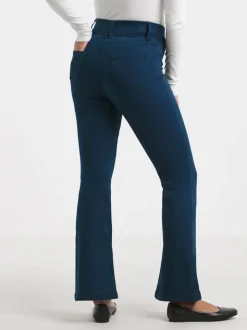 Simply Be Blue Flared Pull On Jeggings